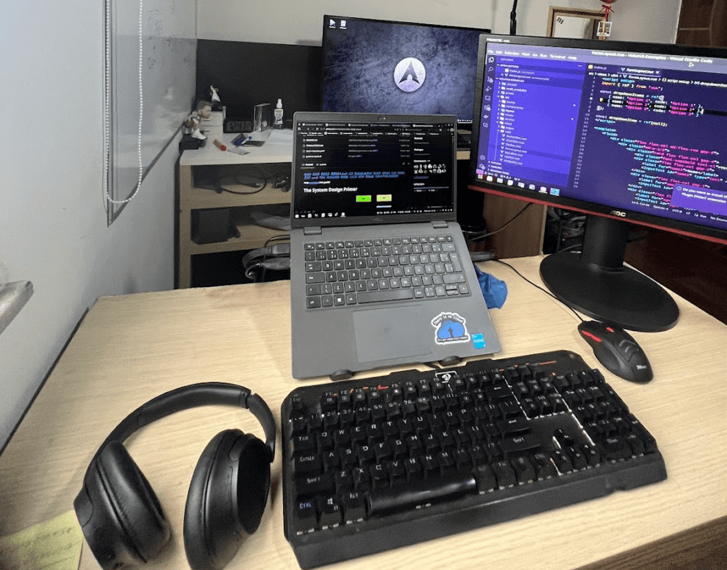 Bookshelf and workspace